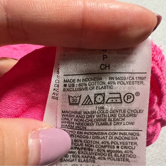 Old Navy Women’s Pink V Neck Gauze Bow Tie Back Tiered MIDI Dress Size Small NWT - Picture 7 of 7